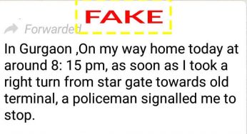 Fact Check: Fake Message Claiming that Gurugram Policemen Planted Drugs In Car Trunk