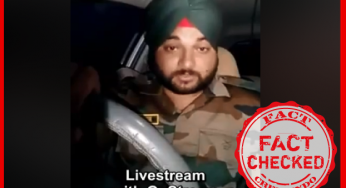 ﻿क्या लाइव विडियो प्रसारण द्वारा खालिस्तान की मांग करने वाला यह सिख शख्स भारतीय आर्मी का जवान है ?