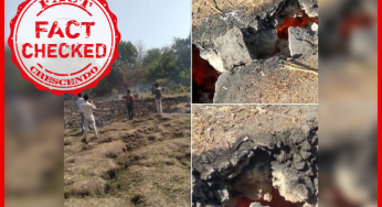 क्या उत्तर प्रदेश के गोरखपुर के मिनवॉ गांव में २ बिघा ज़मीन अंदर धंसी और धरती के अंदर से लावा निकला? जानिये सच |