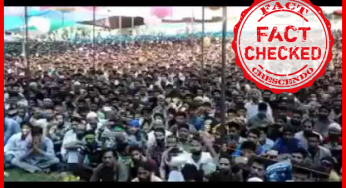 मुस्लिम धर्मगुरु सरजन बरकती के एक पुराने वीडियो को बंगलादेशी लोगों द्वारा कश्मीर की कथित आजादी के लिए प्रदर्शन के नाम से फैलाया जा रहा है |