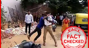 २०१८ के इस वीडियो को ट्रैफिक पुलिस द्वारा चालान काटने पर उन्हें पीटने के दावे के साथ फैलाया जा रहा है |