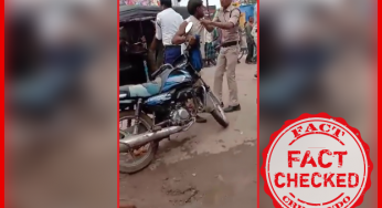 उत्पाती शराबियों को पकडती पुलिस के इस वीडीयो को वर्तमान में संशोधित मोटर वाहन अधिनियम का बता फैलाया जा रहा है|