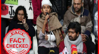 JNU छात्र संघ अध्यक्ष आयशी घोष के दाहिने हाथ पर प्लास्टर की तस्वीर गलत है | जानिए सच |
