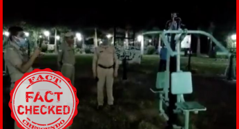 झाँसी के पार्क में स्वयं से चलते हुये व्यायाम उपकरण के पीछे कोई अदृश्य शक्ति का हाथ नहीं है |