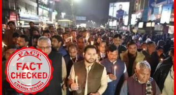 तेजस्वी यादव की एक पुरानी तस्वीर को वर्तमान गुलशन खातून हत्याकांड के विरोध प्रदर्शन का बता वायरल किया जा रहा है।