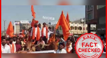 महाराष्ट्र में शिवसेना द्वारा केंद्र सरकार के खिलाफ़ किये विरोध प्रदर्शन को बजरंग दल और किसान आंदोलन से जोड़ उत्तर प्रदेश का बताया जा रहा है।