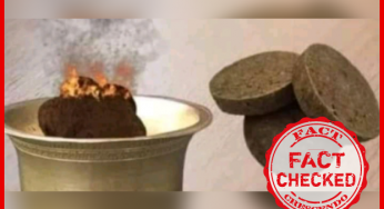गोबर से बने दो उपलों के साथ १० ग्राम घी को जलाने से ऑक्सीन नहीं बनती है, ये दावे सरासर गलत व भ्रामक हैं।