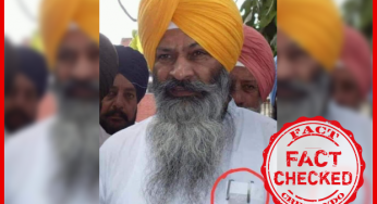 ALTERED IMAGE:- मूल तस्वीर को डिजिटली एडिट कर कंडोम का पैकेट कुर्ते की जेब में जोड़ा गया है|