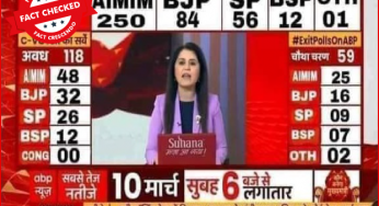 क्या एबीपी न्‍यूज ने उत्तर प्रदेश में AIMIM दल जीतने का दावा किया है?