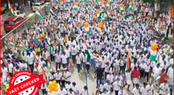 बेंगलुरु में हुई कांग्रेस की फ्रीडम मार्च के पुराने वीडियो को भारत जोड़ो यात्रा का बताया जा रहा है।