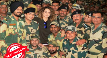 कंगना रनौत ने बीएसएफ के जवानों के साथ मकर संक्राती नहीं मनायी, यह तस्वीर पुरानी है।