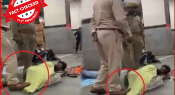 प्लेटफॉर्म पर लेटे युवक के साथ बदसलूकी का यह वीडियो मथुरा का है, असम का नहीं…