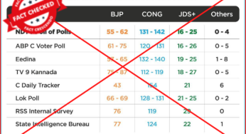 कर्नाटक चुनाव: कांग्रेस की भारी जीत दिखाने वाला NDTV का पोल फर्जी है। 