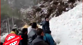 यह वीडियो अमरनाथ का नहीं, हिमाचल प्रदेश में आये हिमस्खलन का है।