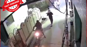 कंधे पर बेटी को ले जा रहे शख्स को एक आदमी ने गोली मारी, इस घटना को सांप्रदायिकता से जोड़कर वायरल किया जा रहा है।