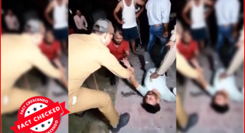 SCRIPTED VIDEO: आरोपी पर पुलिस की क्रूरता का वीडियो वास्तविक घटना नहीं है।