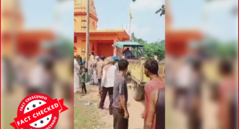 बिजनौर में मंदिर को नुकसान पहुंचाने की खबर झूठी है, तथा वीडियो भ्रामक दावे से वायरल है…
