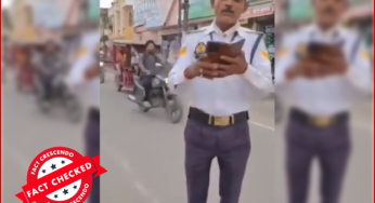 यूपी में खाटू श्याम का स्टीकर लगा हुआ देख ट्रैफिक पुलिस ने चालान काटा, इसको राजस्थान का बता वायरल किया जा रहा है।