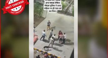 कुत्ते के पोस्टर पर विवाद का वीडियो छेड़छाड़ का बताकर गलत दावे से वायरल….. 