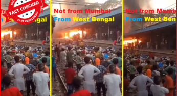 मीरा रोड रेलवे स्टेशन को दंगाइयों ने आग नहीं लगाई।