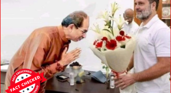 राहुल गांधी के आगे हाथ जोड़ते दिख रहे उद्धव ठाकरे की एडिटेड फोटो वायरल…