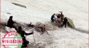 बर्फीले पहाड़ से गिरते गधे का यह वायरल वीडियो केदारनाथ का नहीं , पाकिस्तान अधिकृत कश्मीर का है….