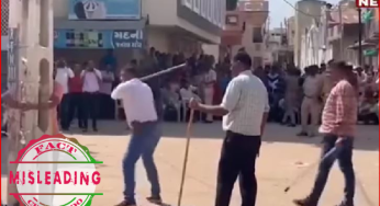 गुजरात में गरबा खेल रही महिलाओं पर पथराव के आरोपी युवकों की पिटाई का पुराना वीडियो हालिया बताकर वायरल