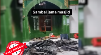 संभल की जामा मस्जिद में हालिया तोड़फोड़ के नाम पर त्रिपुरा की कदमतला मस्जिद का वीडियो वायरल…
