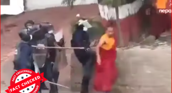 नेपाल में एक प्रदर्शन के दौरान बौद्ध भिक्षु पर बल प्रयोग का पुराना वीडियो बिहार के बोधगया की घटना के रूप में वायरल…