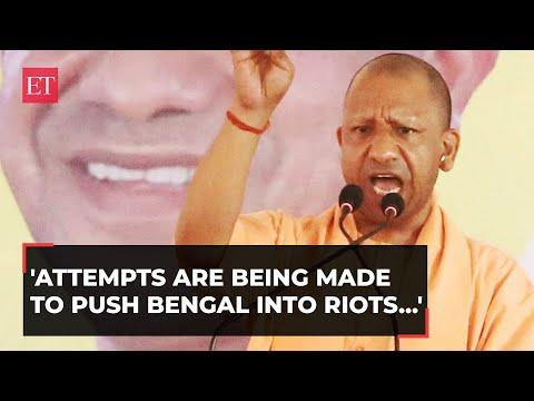 Video titled: 'Attempts are being made to push Bengal into riots…': UP CM Yogi slams TMC, Cong in Berhampore rally