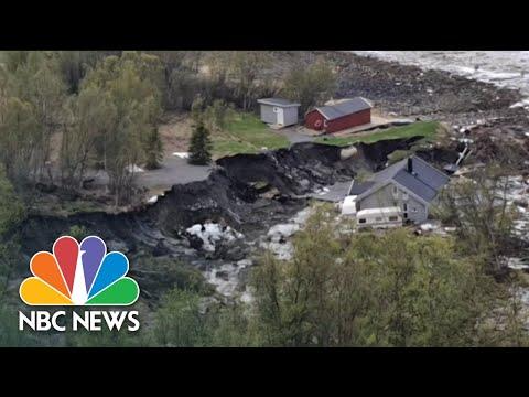 Video titled: Watch Landslide Sweep Houses Into Sea Off Norway | NBC News