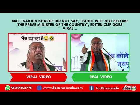 Video titled: Mallikarjun Kharge did not say, 'Rahul will not become the Prime Minister of the country'